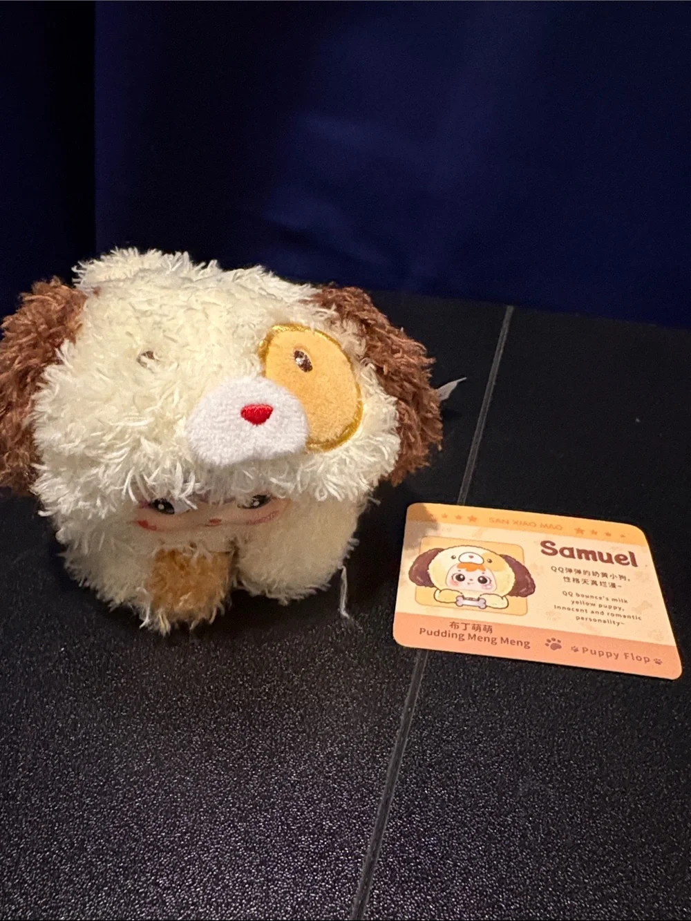 Plush Puppy Small Pet Toy - Cream, Brown & Gold